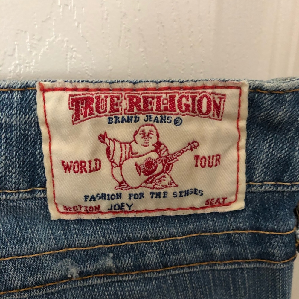 Y2K True Religion Low Rise Distressed Ripped Jeans - Picture 4 of 6